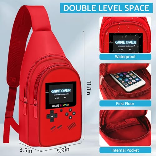 TILYTADLY School Backpack For Boys - Gamer Boys Backpack For Kids Children Teens Elementary Middle School - Ages 6-18，17″ - color: 3-red-set2