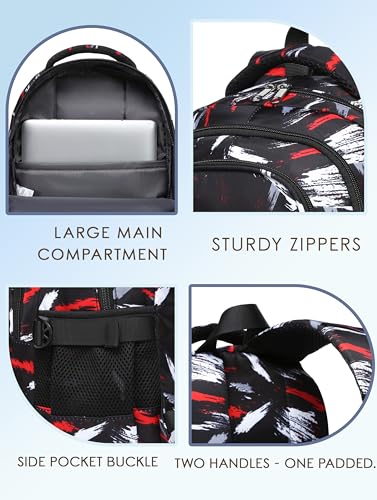 BLUEFAIRY Kids Backpacks for Boys Girls Ages 6-8 8-10 10-12 Elementary Middle School Backpack 17 Inch Back to School Bookbag with Laptop Compartment Mochilas Escolares para Niños Niñas (Coal Black) - color: Coal Black