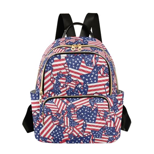 susiyo Usa Flag America Stars 4th Of July Backpack for Women 2026 Independence Liberty 14L Bag Vibrant Freedom Ladies Backpacks Travel Casual Daypack - color: Navy, size: Medium