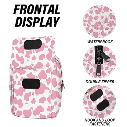 Cute Small Camera Bag with Photographer Camera Sling Bag Waterproof Dslr Camera Case Compatible with Nikon Sony Lightweigth for Women or Men(Pink Western Cow) - color: Pink-l35