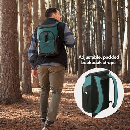 Titan by Arctic Zone Backpack Cooler, Insulated Soft Sided Bag with Leak Proof Lining and Padded Straps, for Lunch, Picnic, and Travel, 24 Can Capacity - color: Jungle Hunt