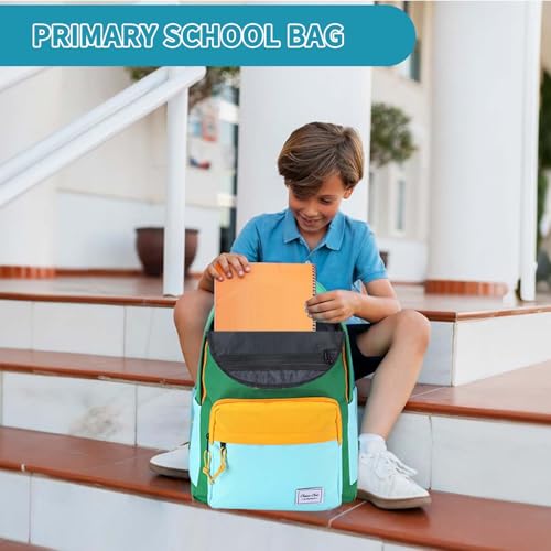 Chase Chic Kids Backpack for Girls - 17 inch School Backpacks for Toddler Fits 6 to 12 Years Old - Lightweight Water Resistant Preschool Bookbag for Travel Daycare (Green Light Blue) - color: Green&light Blue