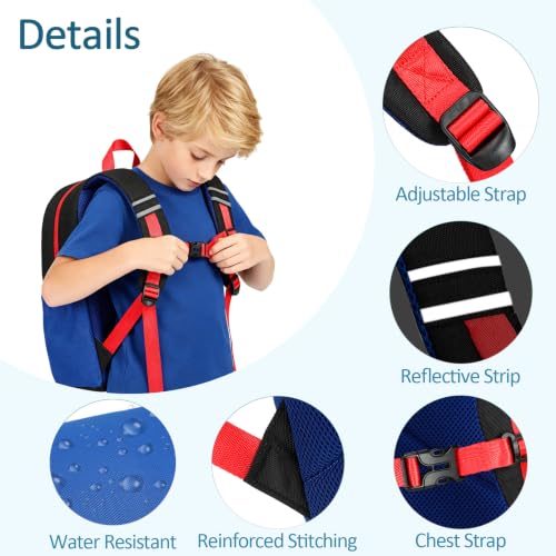 abshoo Toddler Backpack for Boys Preschool Backpacks School Bookbag for Kids 4-6(Black and Blue) - color: Black-blue
