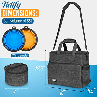 Customized Dog Travel Bag - You Name It and We Make It, Your Own Personalized Pet Travel Bag, Make It Special for You and Your Pet. (Dark Grey) - color: Personalized Charcoal