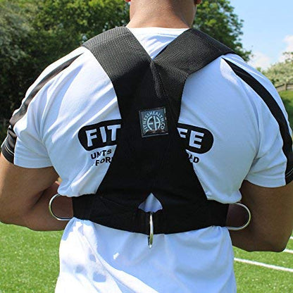 Fitness Health FH Heavy Duty Harness Resistor Resistance Power Training with Pulling Straps | Strength Rugby Football Training Equipment