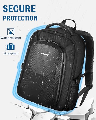 PEKREWS Atom 2 Case, Large Capacity Backpack for Potensic Atom 2/SE/3-Axis/LT, Expandable Travel Drone Bag Fits 15.6 Inch Laptop and Fly More Combo (Not Compatible with RC PTD 1 Remote Controller)