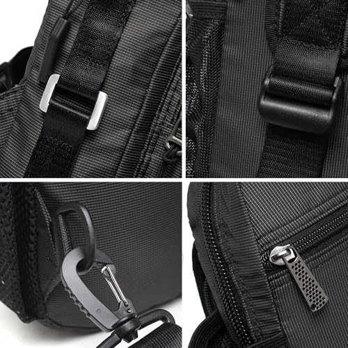 NICGID Sling Bag Chest Shoulder Backpack Crossbody Bags for Tablet Laptop Outdoor Hiking Men Women - color: Black-2629
