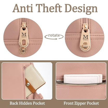Montana West Mini Backpack Purse for Women Anti Theft Backpacks with Secured Zipper and Tassel - color: Medium Pink