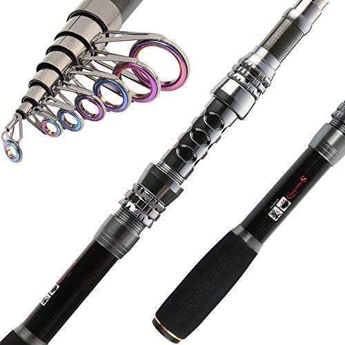 Sougayilang Fishing Rod Reel Combo with Telescopic Fishing Pole Spinning Reel Carrier Bag for Travel Saltwater Freshwater Fishing - size: 7.87 ft, style: C-only Fishing Rod