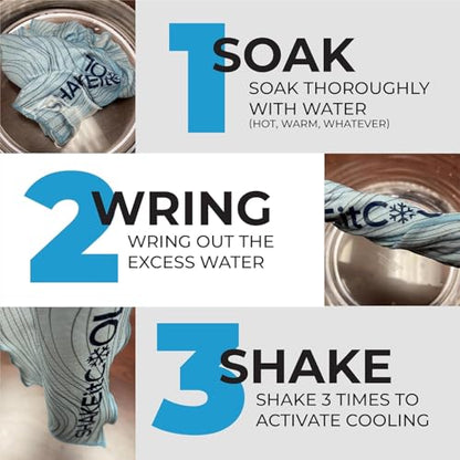 SHAKEitCOOL Large Cooling Shawl - Instant Heat Relief for Outdoor Events - color: Sunset Wave