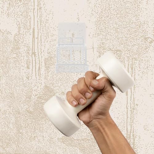 Dumbbell Storage Rack Wall Mount Weight Holder Vertical Dumbbell Stand White Space-saving Weight Tree Rack for Home Gym Strength Training Equipment