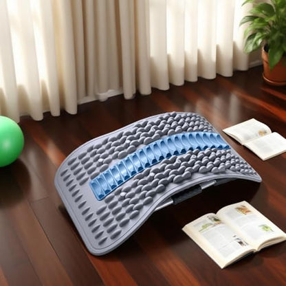 Back Stretcher - Adjustable Multi-Level Support, Ergonomic Arch Design, Muscle Relaxation Tool, Spine Alignment Device | Yoga Stretching Accessory with Pain Reliefs Function for Home, Offices Session - color: Blue