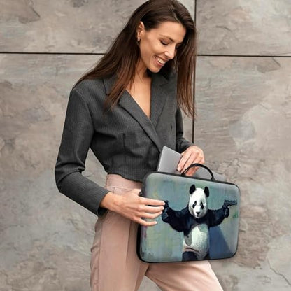 14 15 15.4 15.6 inch Laptop Handle Bag Computer Bag, Pouch Holder Notebook Sleeve Cover Soft Case Compatible for Dell,Lenovo,Toshiba HP, Asus Notebook-Panda - color: Panda