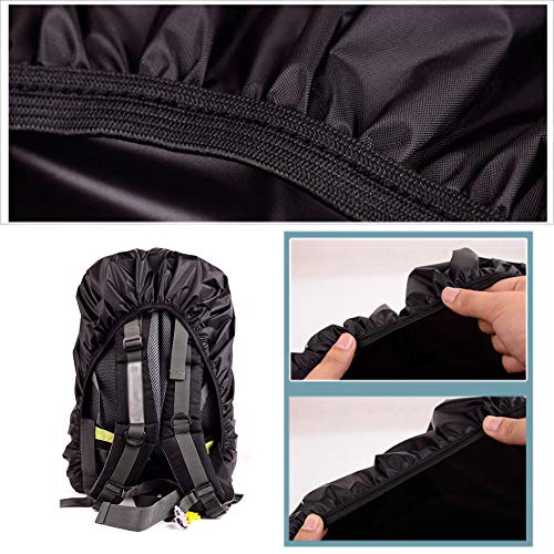 Waterproof Backpack Rain Nylon Cover, Durable Elastic Adjustable Water Resist Cover for Camping,Hiking,Climbing,30-40L - color: Blue