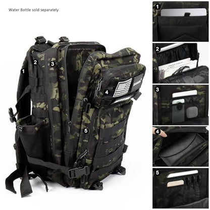 SAHARA - Raider Series Travel Bag & Laptop Backpack for Laptops up to 17.3-inch, Black Camo, (LT00091) - color: Black Camo