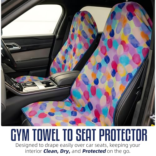 CHEEKY WINX Hooded Microfiber Gym Towel – Highly Absorbent Car Seat Towel with Carry Bag – Double-Sided Sweat Towel, Reversible, Quick Dry & Sand-Resistant Fabric, Cotton Candy, 130 x 60cm - color: Cotton Candy