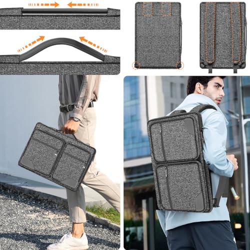 ZINZ 360 Protective Laptop Case 15" 15.6" 16" Sleeve, Water-Resistant Handbag with Straps Compatible with 16" MacBook Neo, MacBook Pro Air 16"/15", XPS 16" and Most 15" 15.6" 16" Notebooks,G01Y02 - color: G01y02, size: 15"-16"