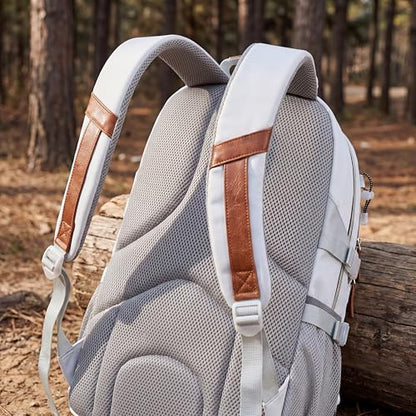 Spacious And Lightweight Outdoor Travel Backpack Featuring a Shoe Compartment - Ideal for Hiking, Camping, And (white) - color: White