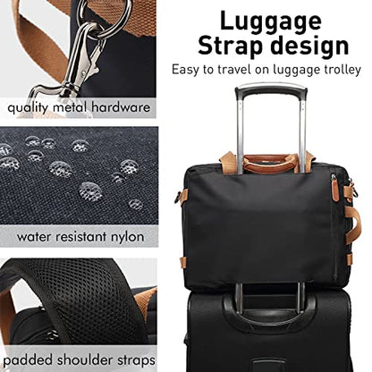 Laptop Backpack for Men Travel Business Fits up to 17.3-inch Computer Convertible Case Carrying Shoulder Messenger Tote Briefcase Extra Large Work Business Accessories Essentials Grey Purse Laptop Bag - color: Grey-m01