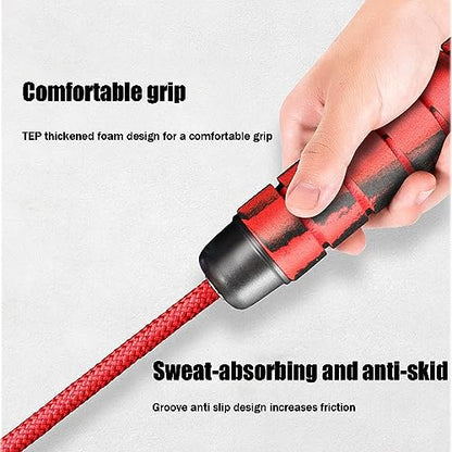 16 FT Long Jump Rope for Kids Adults,Double Dutch Jump Rope,Adjustable Skipping Ropes with High-strength Nylon Braided Rope Core,360°Rotation Not Entangled,Long Enough for 2-4 Jumpers.