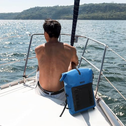 MIER Dry Bag Waterproof Backpack 30L Dry Sack Heavy Duty Roll-Top Closure for Kayaking, Beach, Boating, Swimming, Surfing - color: Blue