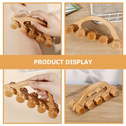 Healifty Wooden Massage Roller Ball Handheld Muscle Relief Tool for Back Neck Legs Portable Massager for Relief Improved Circulation Deep Tissue Massage Tool