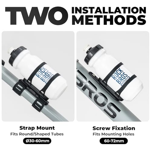 ROCKBROS Magnetic Strap Water Bottle Holder with Quick-Release Button for Road Bikes, Mountain Bikes, Scooters, Backpacks, and Folding Bikes - size: Solid Strap Design