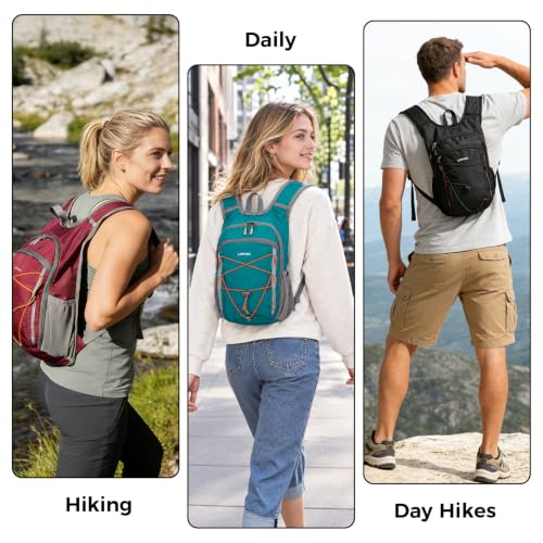 Small Hiking Backpack 13L Lightweight Foldable Travel Daypack for Men Women - color: Yellow