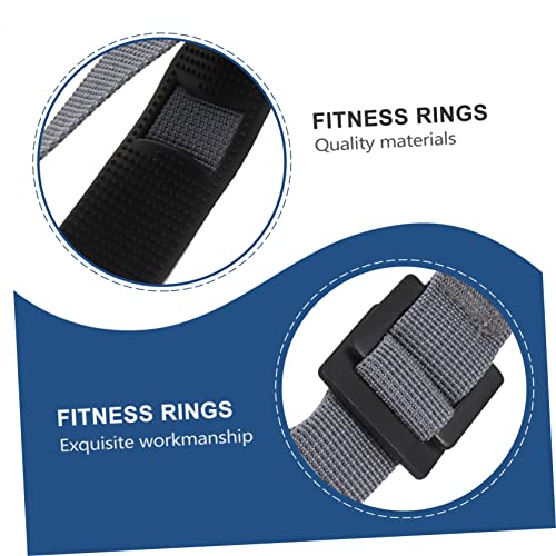 POPETPOP 2Pcs Adjustable Gymnastic Rings with Suspension Straps Premium Strength Training Equipment for Indoor and Outdoor Workouts Suitable for Men Women