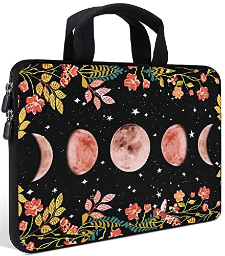 AMARY14 15 15.4 15.6 inch Laptop Handle Bag Computer Protect Case Pouch Holder Notebook Sleeve Neoprene Cover (Flowers moon) - color: Flowers Moon