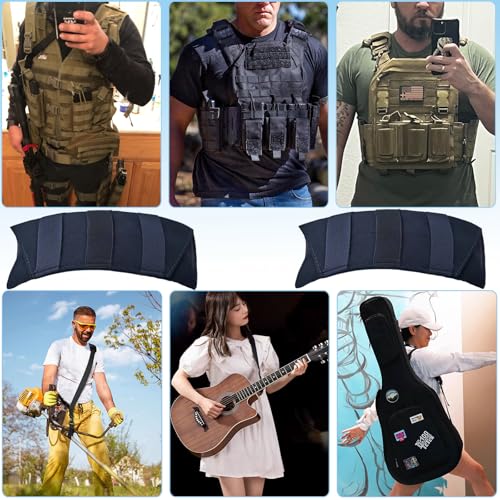 Ultra Thick Shoulder Strap Pad 2 Pack, Heavy Load Backpack Strap Pads, High Elasticity Tactical Bag Shoulder Pads - color: Dark Blue