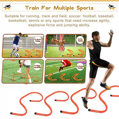 Mini Hurdles for Track and Field, 6" 9 12 16 20 24 Inch Speed Hurdles for Agility Training, Kids/Athletes/Basketball/Baseball/Soccer/Football Indoor Outdoor Sports Equipment(15cm/6in) - size: 15cm/6in