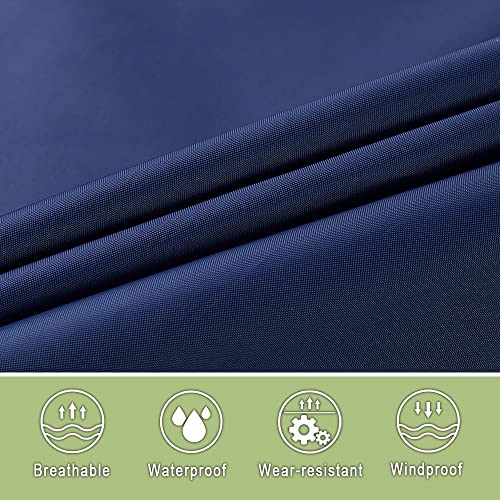 Fashion Hooded Rain Poncho Waterproof Raincoat Jacket with pocket for Women/Men/Adult - color: Blue