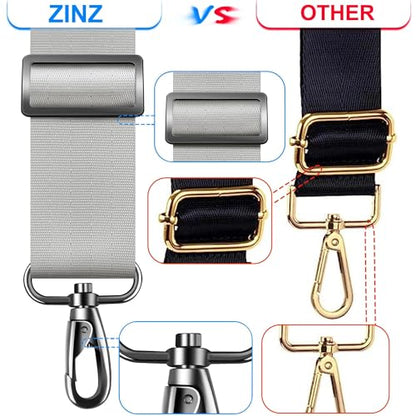 60" Shoulder Strap with Adjustable Thick Removable Pad and Metal Swivel Hooks Fit Laptop Crossbody Bag,Briefcase Duffel Bags - color: Light Gray
