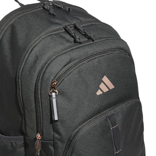 adidas Prime 7 Backpack for Laptop, School and Travel, 37L - color: Carbon Grey/Rose Gold