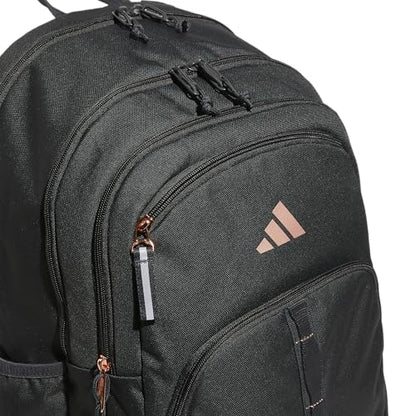 adidas Prime 7 Backpack for Laptop, School and Travel, 37L - color: Carbon Grey/Rose Gold
