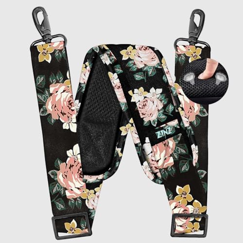 ZINZ 79 inch Shoulder Strap, Extra-thick Fixed Cushion Pad and Dual Clasps Universal Replacement Strap with Metal Swivel Hooks for Laptop Bags, Luggage Bags, Camera, Crossbody (200cm,Dark Rose) - color: Dark Rose