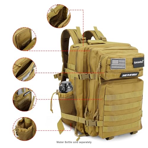 SAHARA - Raider Series Travel Bag & Laptop Backpack for Laptops up to 17.3-inch, Khaki, (LT00089) - color: Khaki