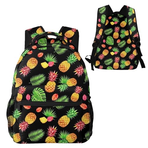 Travel Carry On Backpack Watercolor Pineapple Tropical Palm Leaves, Multi Pocket Water Resistant Daypack for Men Women Trips and Outdoor Activities - color: Pattern (6)