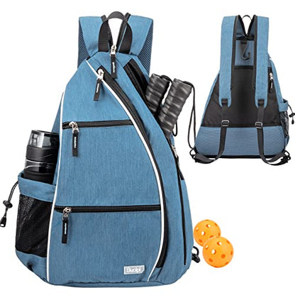 Sucipi Pickleball Bag for Men & Women,Convertible Backpack with Fence Hook - color: Sky Blue, size: Medium