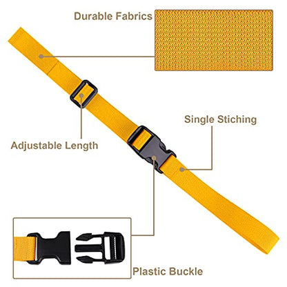 MAGARROW 40" 60" Strap Buckle Packing Straps Adjustable 1-Inch Belt Rope (Set of 10) (1" Wide - 40" Long, Golden Yellow) - color: Golden Yellow, size: 1" Wide - 40" Long