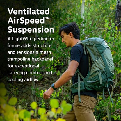 Osprey Stratos 24L Men's Hiking Backpack - Adjustable Daypack with Waterproof Raincover & Bottle Pockets, Pine Leaf - color: Pine Leaf, style: 24l