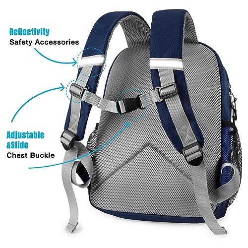 STEAMEDBUN Toddler Preschool Backpack for Boys 2-4,Mini - color: Dark-blue&red, size: Mini - 12"H