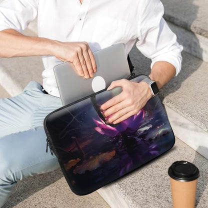 14 15 15.4 15.6 inch Laptop Handle Bag Computer Bag, Pouch Holder Notebook Sleeve Cover Soft Case Compatible for Dell,Lenovo,Toshiba HP, Asus Notebook-Lotus Blossoms - color: Lotus Blossoms