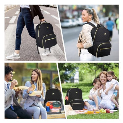 MATEIN Work Backpack with Lunch Compartment, Lunch Backpack for Women