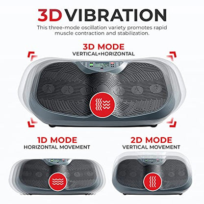 Sunny Health & Fitness Fitboard Vibration Platform Exercise Machine with Multiple Speed Settings and Vibration Modes for Multipurpose Workouts - size: 3D