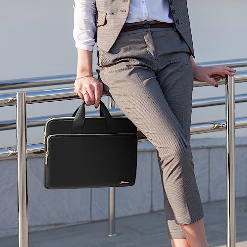 KIZUNA Laptop Sleeve Case 14 Inch Computer Carrying Handbag for 15" Macbook air M3 2024/Lenovo Flex 14/IdeaPad Flex 5/15.4 MacBook Pro/14 lenovo Yoga Slim 7 Pro X/IdeaPad Slim 3i - color: Black, size: 14 Inch