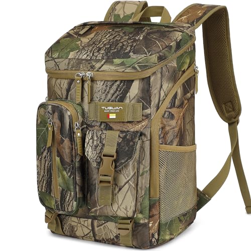TUGUAN Cooler Backpack 36 Cans Insulated Leak Proof Lightweight Lunch Backpack for Men Work Portable Travel Thermal Bag Compartment Camping Hiking Beach Pincnic Cooler for Women - color: Camo