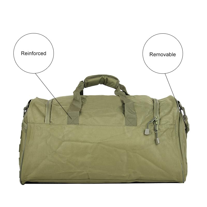 Gym Duffel Bag for Men Sports Duffel Bag with Shoe Compartment (GREEN-Model B) - color: GREEN-Model B