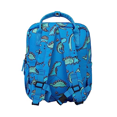 Cute Preschool Backpack Toddler School Book Bag for Girls Boys Kids Kindergarten Nursery Travel Bag with Chest Strap(15inch, Blue Dinosaur) - color: Blue Dinosaur, size: 15inch